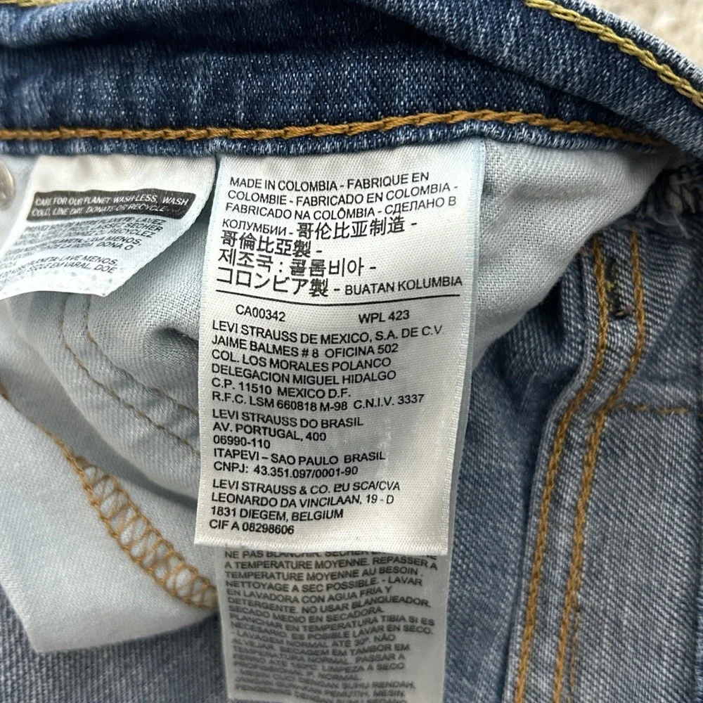 Levi's‎ 505 Regular Fit Jeans 40x32 (Fits 40X29) Blue Medium Wash Straight Denim